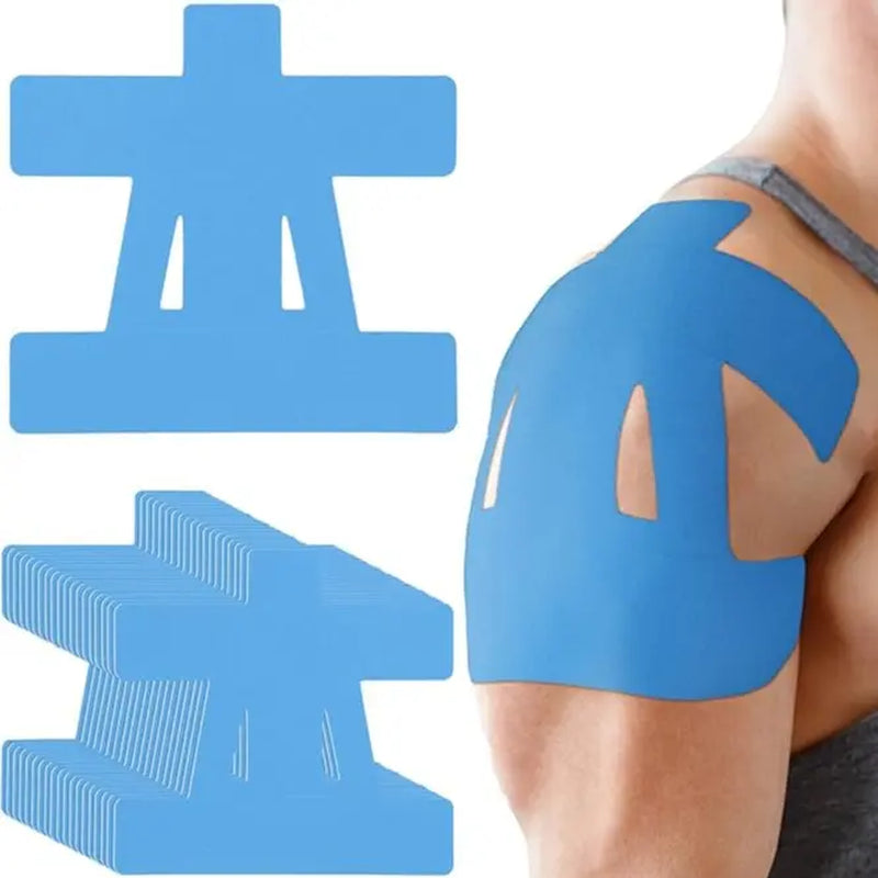 Precut Shoulder Kinesiology Tape for Men & Women – Shoulder Support & Pain Relief for Basketball, Volleyball, Tennis, Baseball, Gym & Sports | Waterproof Breathable Athletic Tape