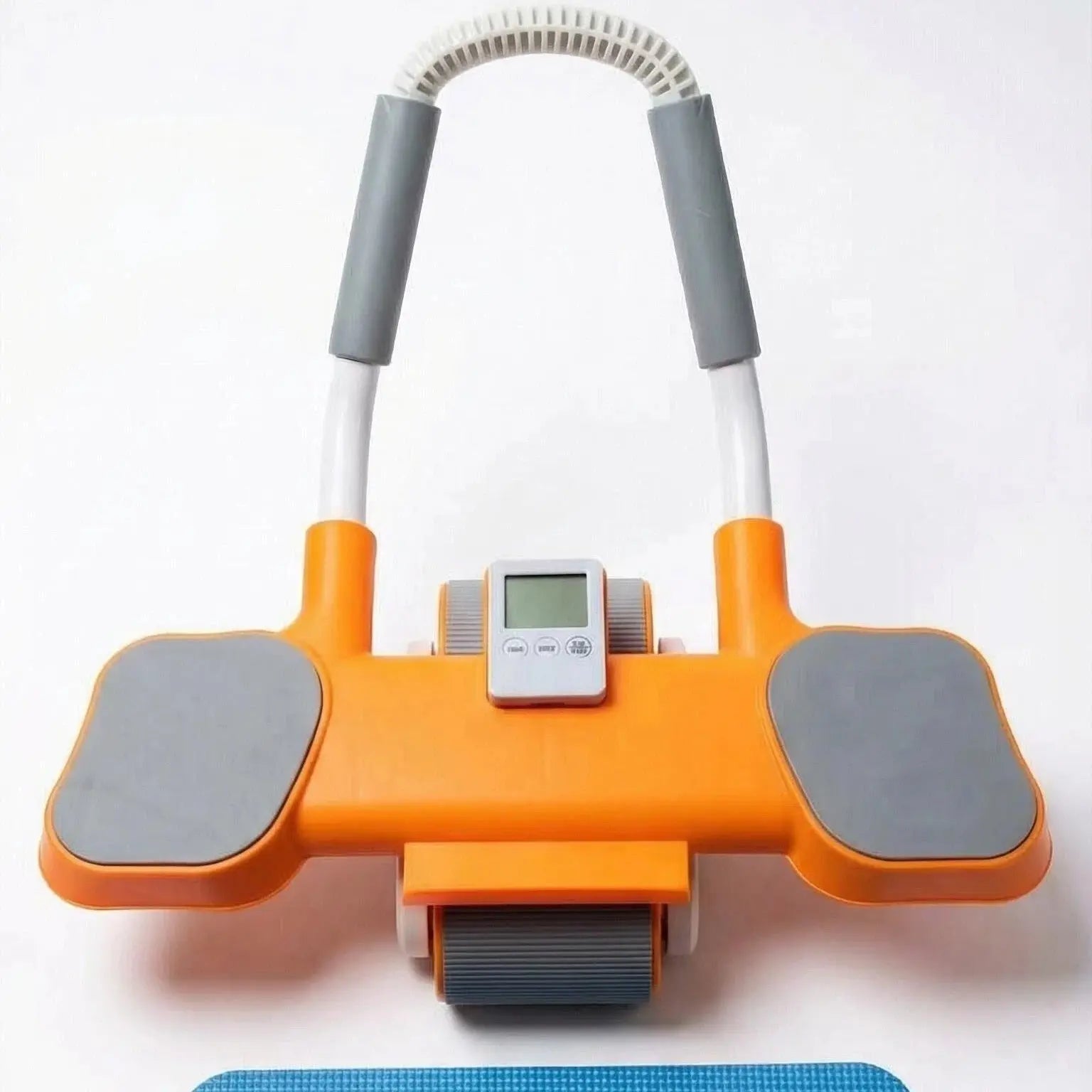 Ab Roller Wheel Workout Abdominal Fitness Wheel for Core Muscles Training Automatic Rebound Ab Roller with Timer