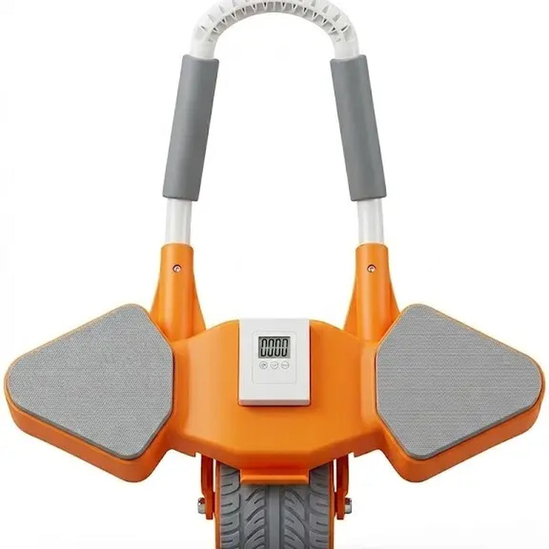 Ab Roller Wheel Workout Abdominal Fitness Wheel for Core Muscles Training Automatic Rebound Ab Roller with Timer