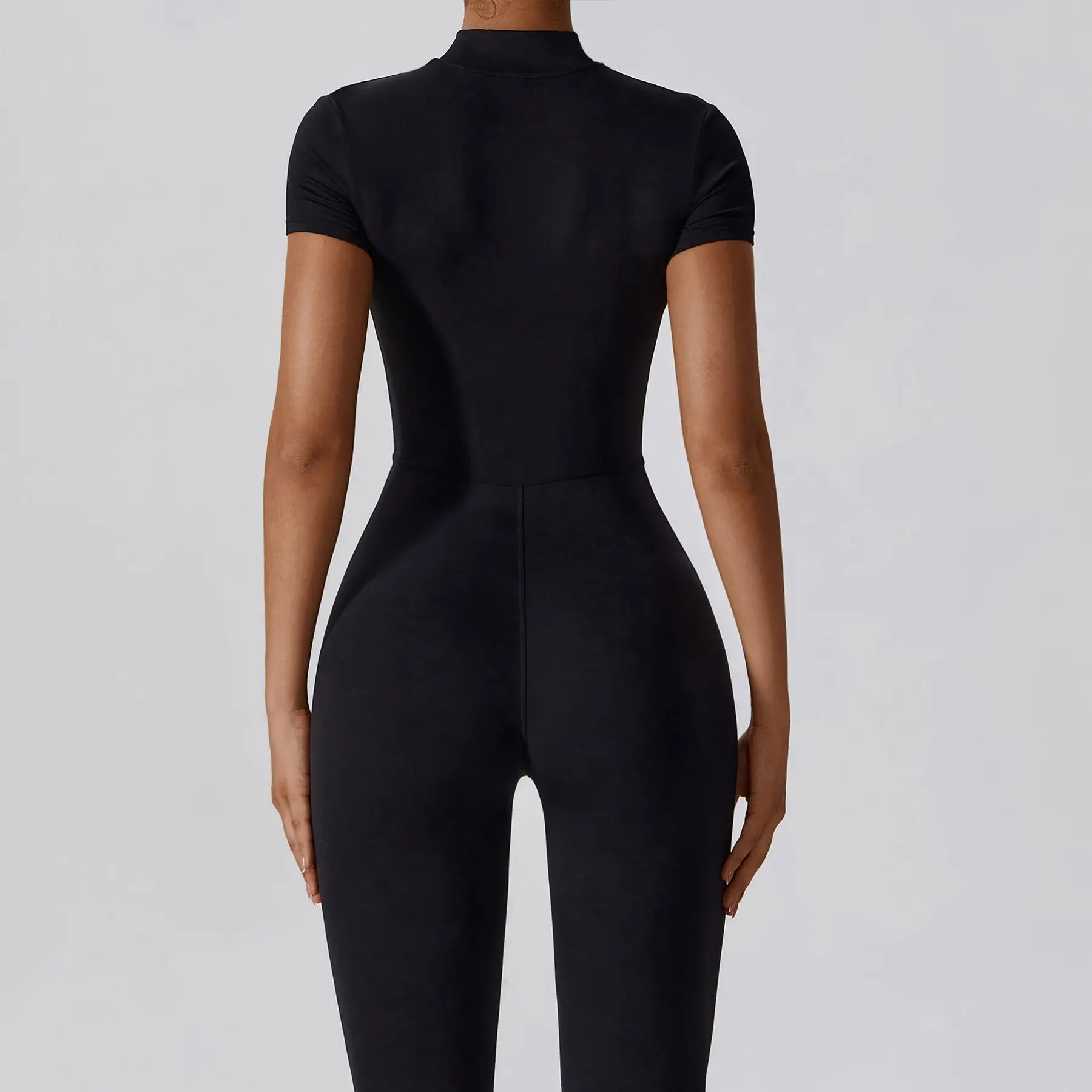 Women'S Summervibes Zip-Front Short-Sleeve Bodysuit, Nylon Blend, Breathable Skin-Friendly Slim-Fit Butt-Lifting Camisole, Ideal for Yoga and Pilates, Bodysuit for Women, Women'S Clothes, Gym Clothes Women Outdoor Fun,Summerwins