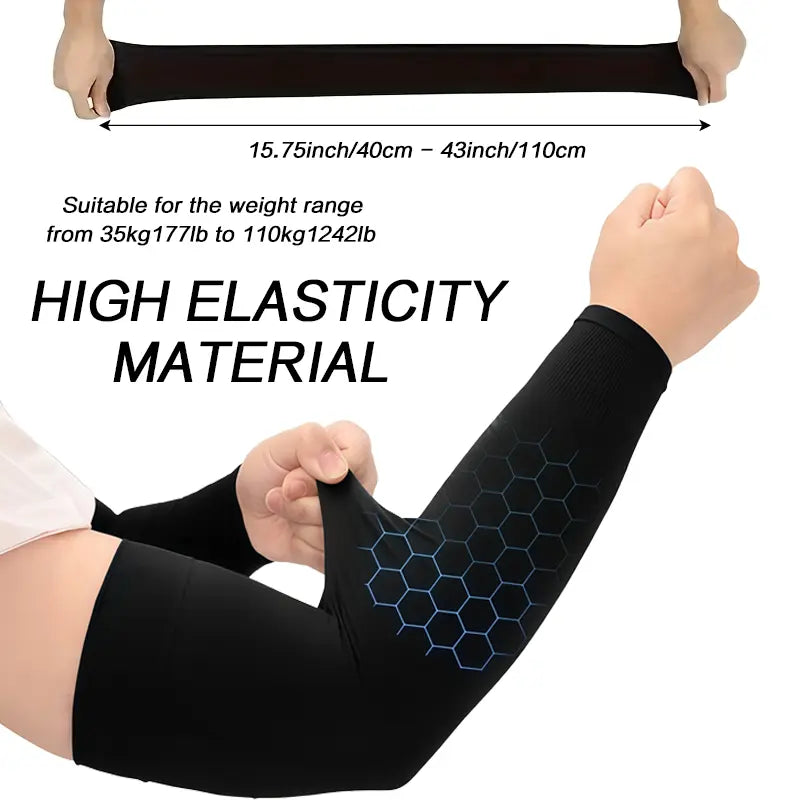 2 Pairs UV Protection Cooling Arm Sleeves for Men & Women UPF 50 Cooling Sports Sleeve Compression Sun Sleeves for Men Women Youth, Tattoo Cover Up