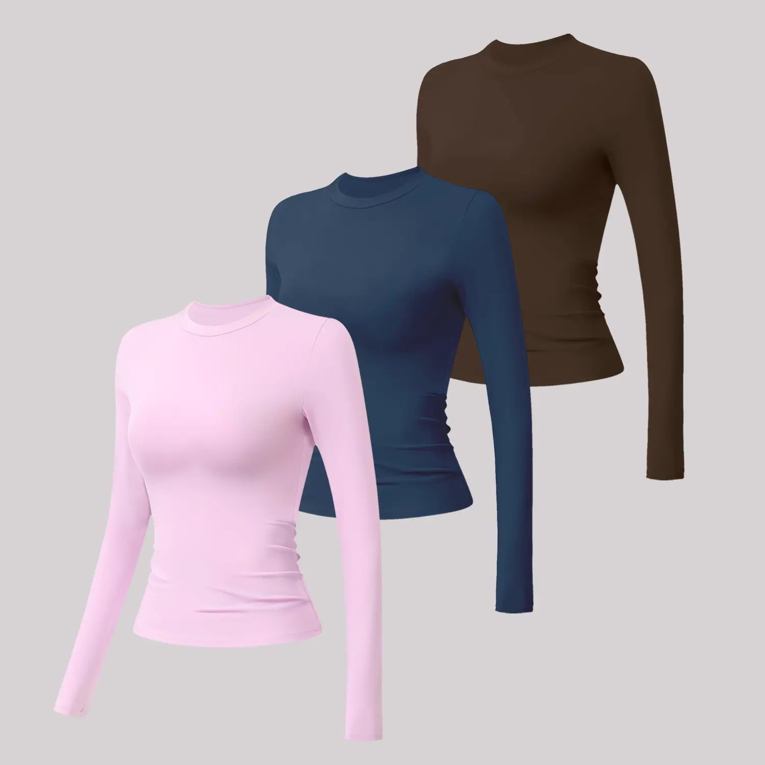 Timeoff 5-Piece Solid Sports Tee Set round Neck Slim Stretchy Ideal for Yoga Gym Workouts Women'S Athletic Wear Sporty Style Clothes Gym Shirts Workout Tops Oversized Gym Shirts Fitness Outfit,Summerwins