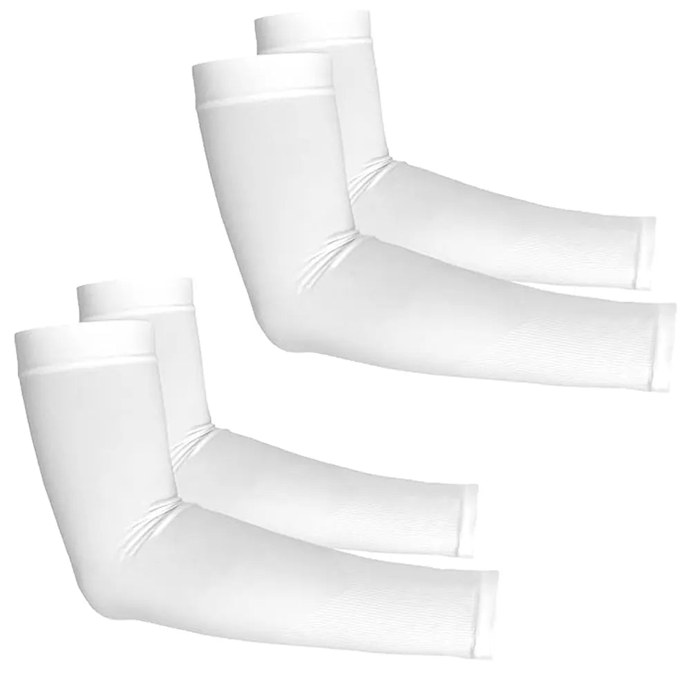 2 Pairs UV Protection Cooling Arm Sleeves for Men & Women UPF 50 Cooling Sports Sleeve Compression Sun Sleeves for Men Women Youth, Tattoo Cover Up