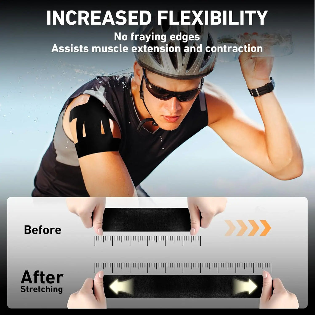 Precut Shoulder Kinesiology Tape for Men & Women – Shoulder Support & Pain Relief for Basketball, Volleyball, Tennis, Baseball, Gym & Sports | Waterproof Breathable Athletic Tape