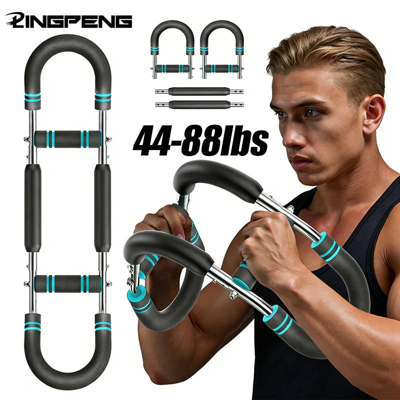 Twister arm Trainer, Adjustable Resistance (60-140 lbs) Chest Workout Equipment,Forearm Power Exercise bar , pectoralis spinalis