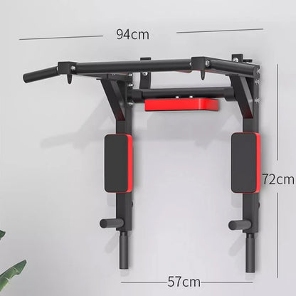 Multi-Functional Home Indoor Wall-Mounted Pull-Up Bar, Single Unit in Black, Wall-Mounted Pull-Up Exercise Equipment