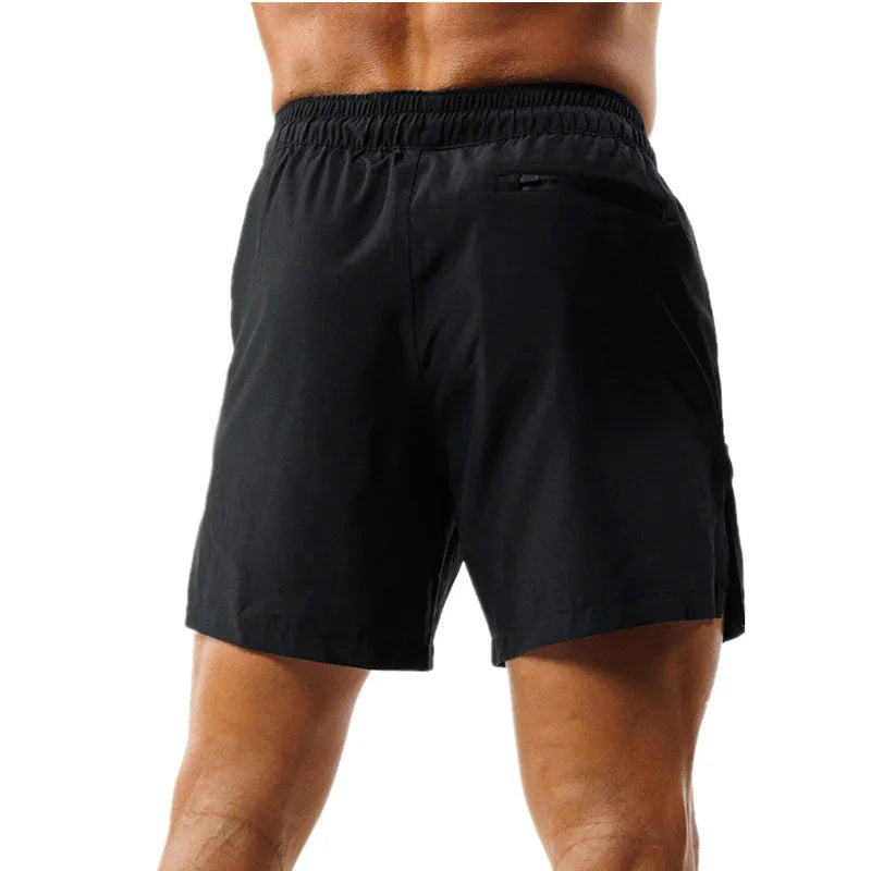 New Summer Casual Trend Men Shorts Quick-drying Sports Shorts Outdoor Running Zipper Pocket Breathable Double-layer Shorts Men