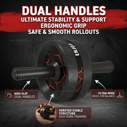 Abdominal Roller, Abdominal Exercise Equipment for Abdominal and Core Strength Training, Home Fitness Wheel for Men and Women