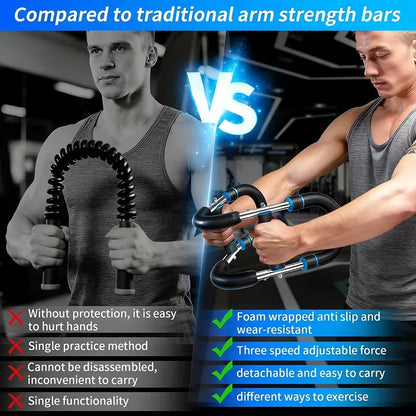 Twister arm Trainer, Adjustable Resistance (60-140 lbs) Chest Workout Equipment,Forearm Power Exercise bar , pectoralis spinalis