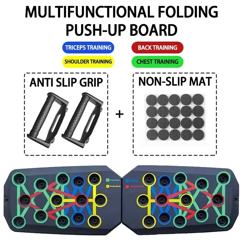 Household Foldable Push Up Rack Multifunctional Muscle Training Board Portable Fitness Exercise Device for Men Women