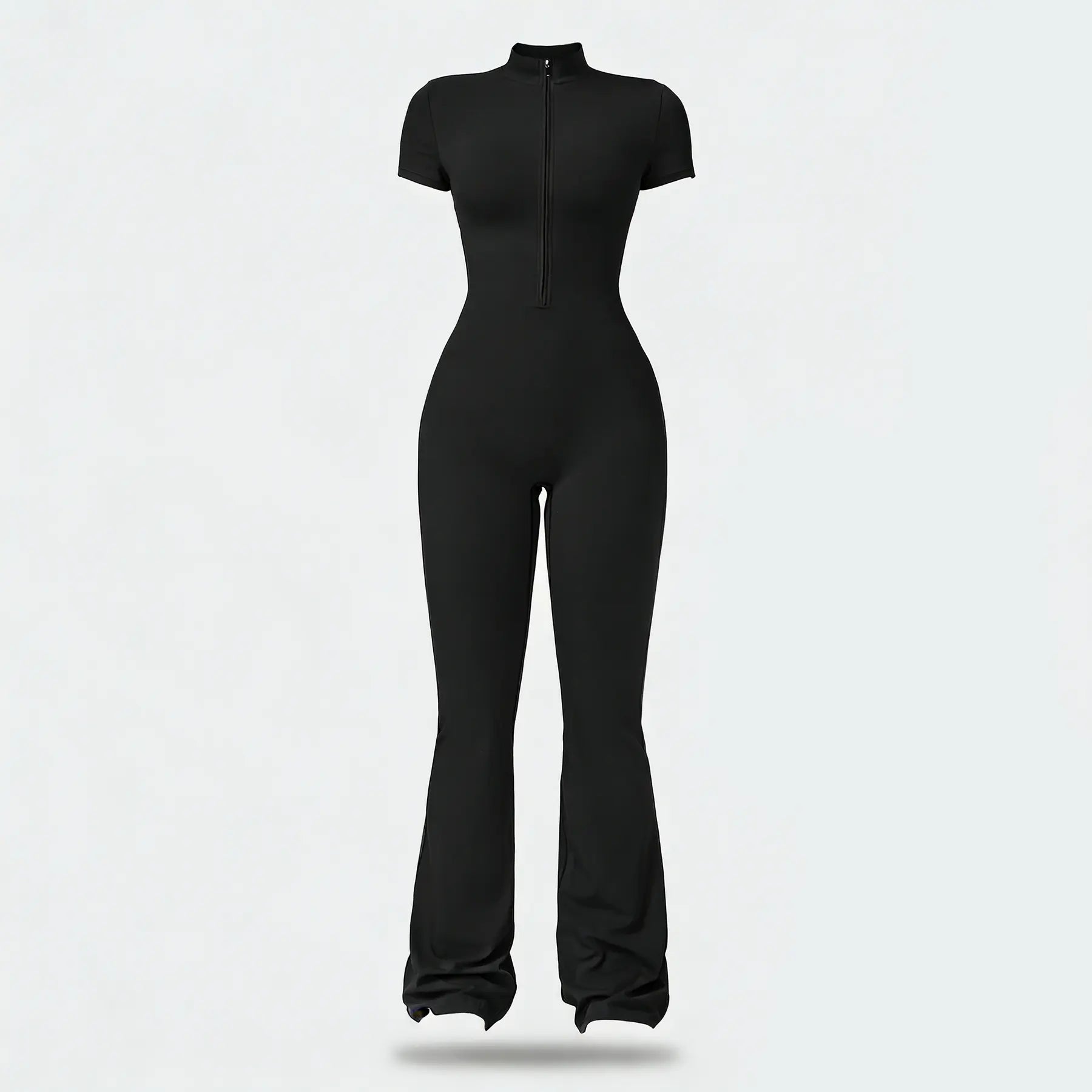 Women'S Summervibes Zip-Front Short-Sleeve Bodysuit, Nylon Blend, Breathable Skin-Friendly Slim-Fit Butt-Lifting Camisole, Ideal for Yoga and Pilates, Bodysuit for Women, Women'S Clothes, Gym Clothes Women Outdoor Fun,Summerwins