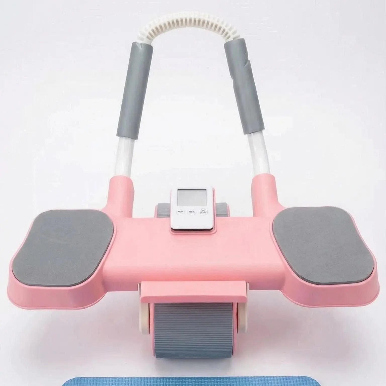 Ab Roller Wheel Workout Abdominal Fitness Wheel for Core Muscles Training Automatic Rebound Ab Roller with Timer