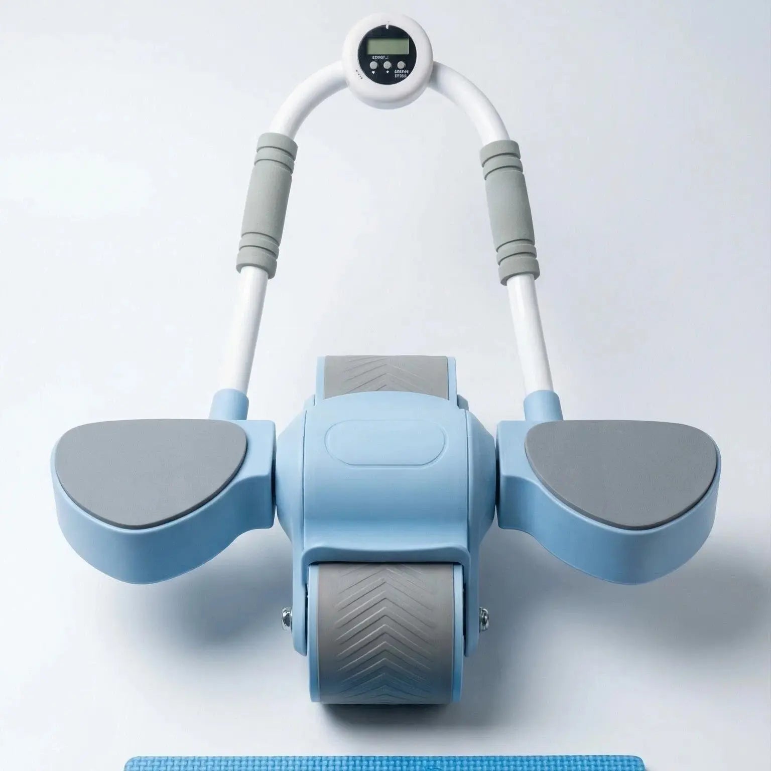 Ab Roller Wheel Workout Abdominal Fitness Wheel for Core Muscles Training Automatic Rebound Ab Roller with Timer