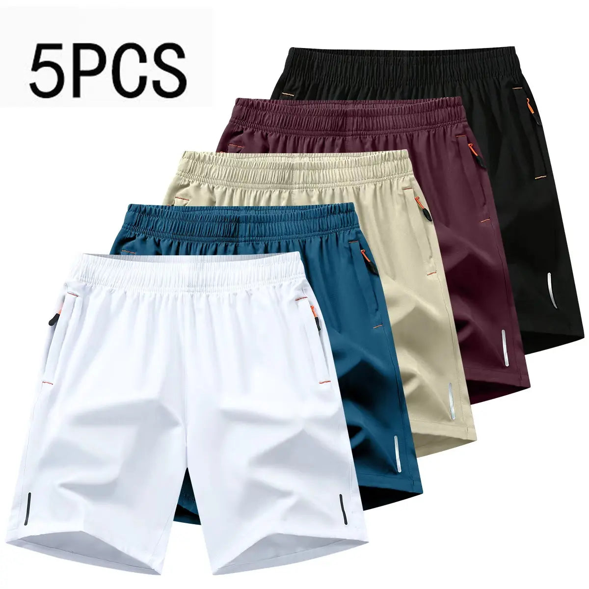 Men’S Athletic Shorts Set,Beach Vacationoutfit Multi-Pack Available in Various Colors Including Gray and Black, Featuring Zippered Pockets That Combine Comfort and Style.,Summerwins