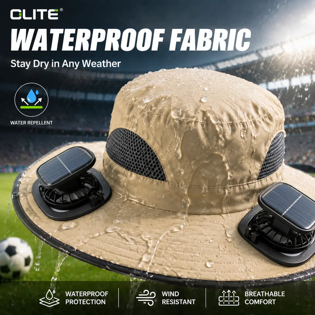 New Solar-Powered Outdoor Cooling Fan Hat — Sun Protection Hat with Solar Fan | Dual-Power Rechargeable Fan | Outdoor Water-Resistant Fan | Ideal for Sporting Events | Unisex Design | Tiktokshopspringglowup Sun Bucket Hat Lightweight Golf Hat