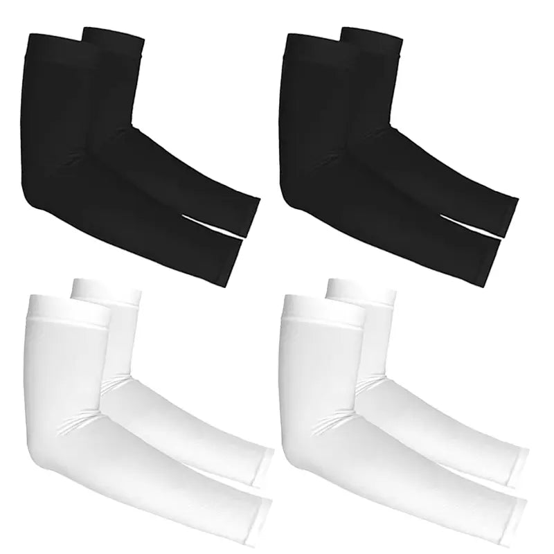 2 Pairs UV Protection Cooling Arm Sleeves for Men & Women UPF 50 Cooling Sports Sleeve Compression Sun Sleeves for Men Women Youth, Tattoo Cover Up